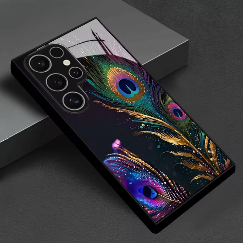 Royal Peacock Feather Case