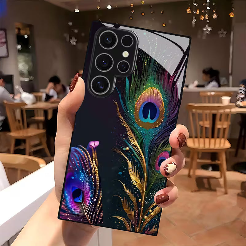 Royal Peacock Feather Case