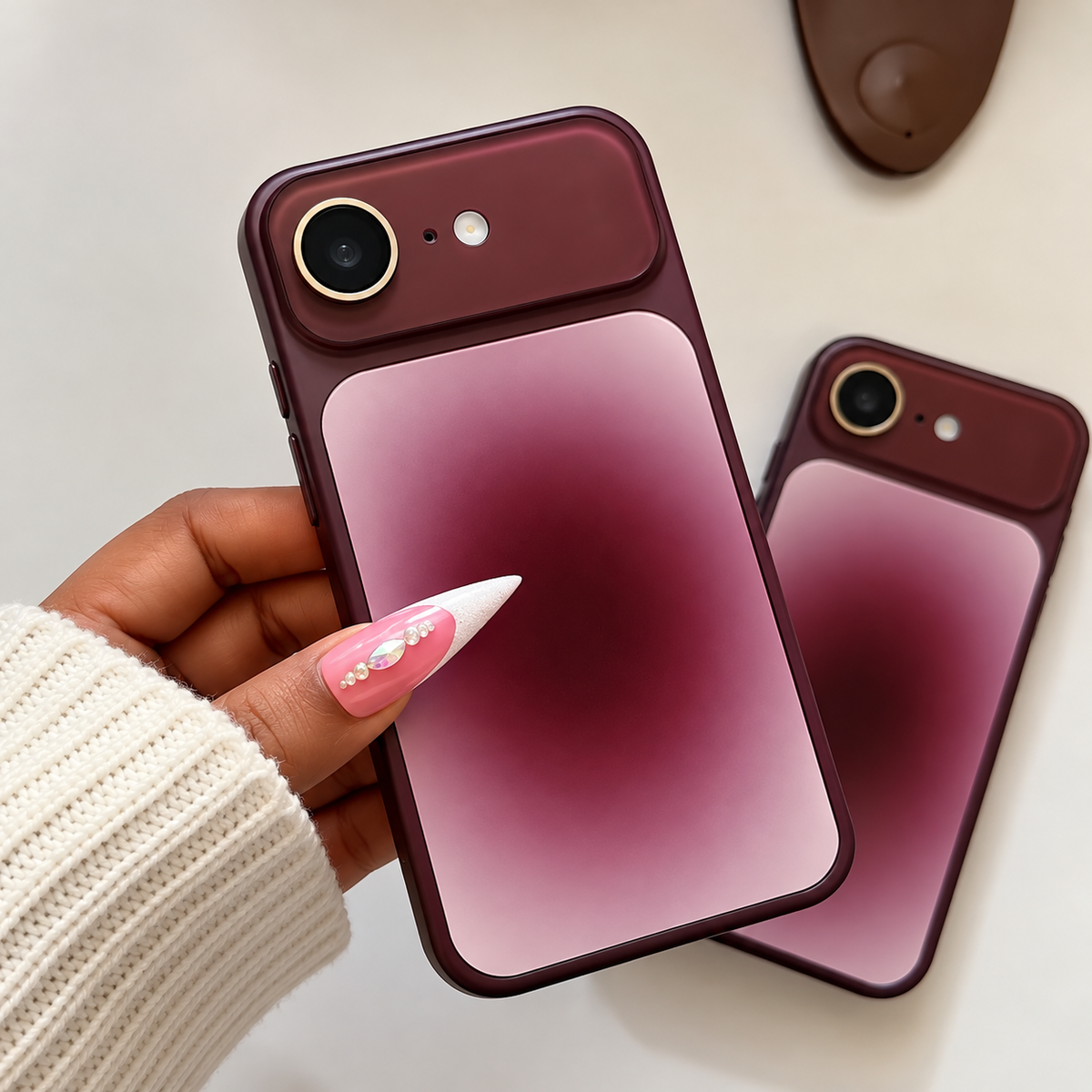 Burgundy Gradient Mirror Finish Case